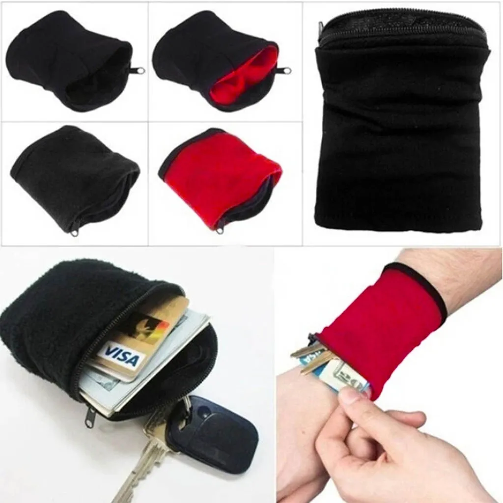 

Wrist Wallet Pouch Zipper Running Travel Gym Cycling Safe Sport Perfect For Travel Comfortable Outdoor Sports Durable